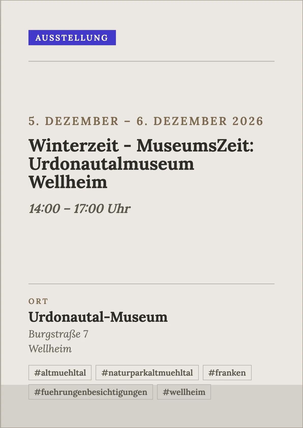 Veranstaltungsflyer