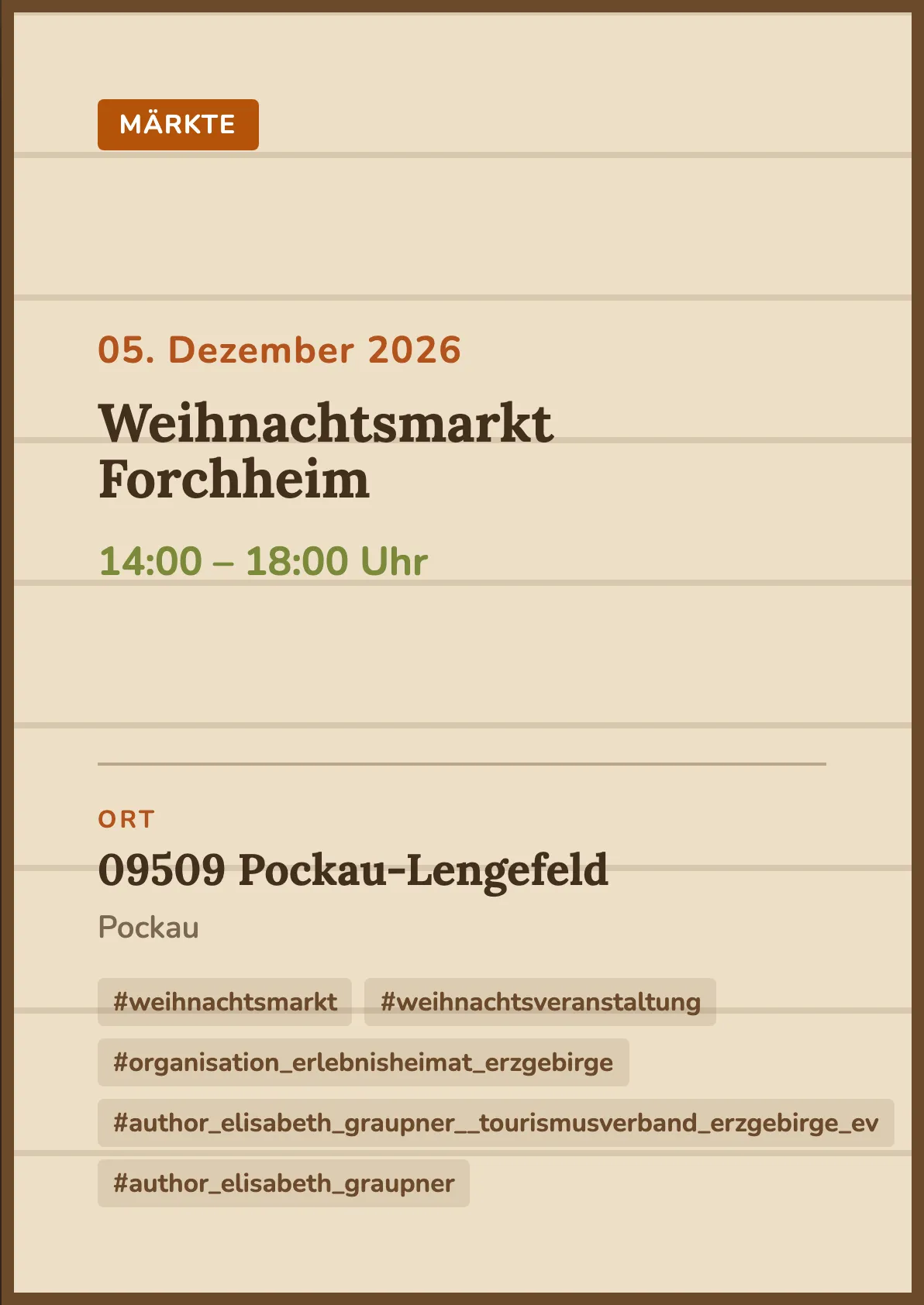 Veranstaltungsflyer