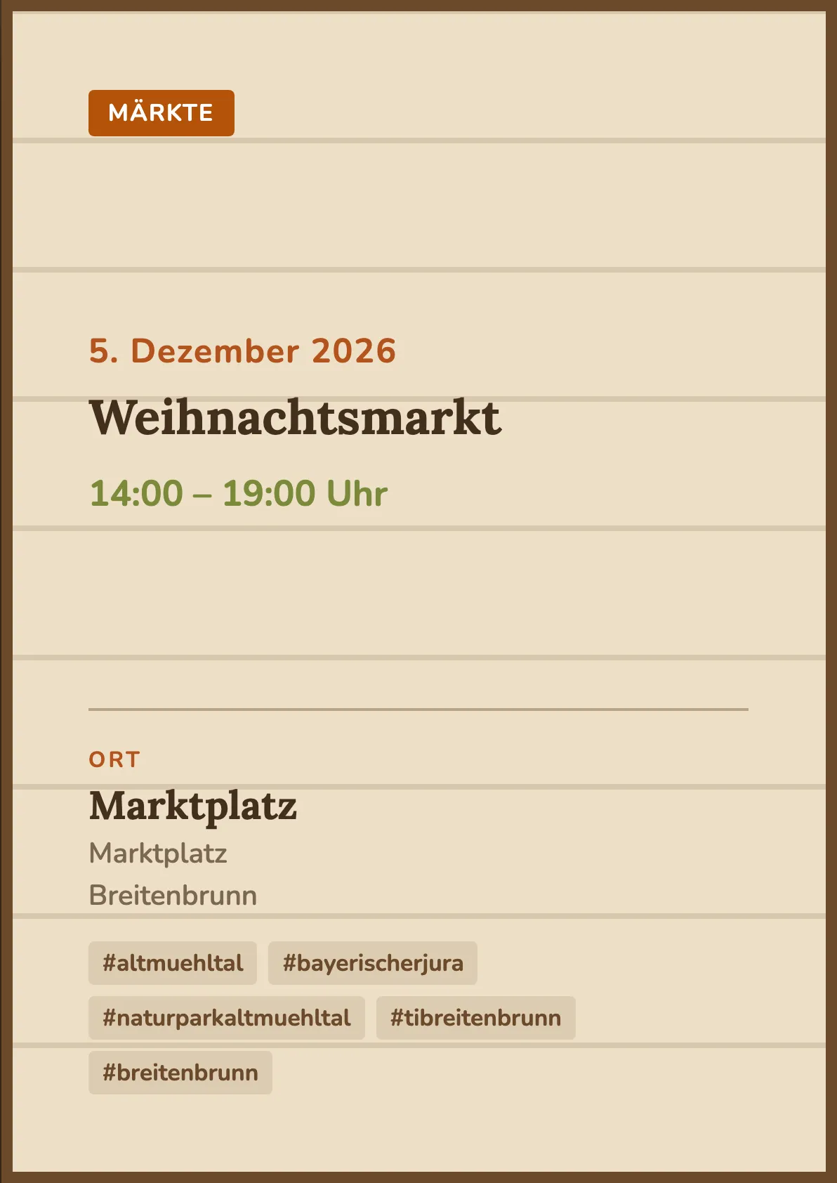 Veranstaltungsflyer