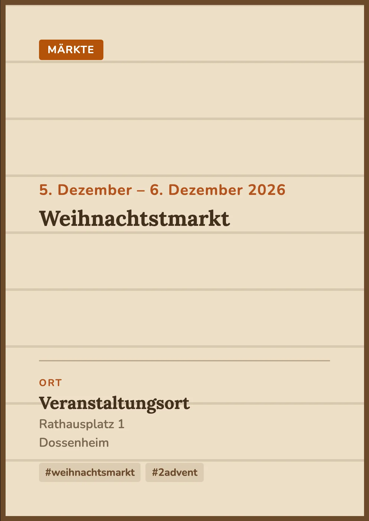 Veranstaltungsflyer