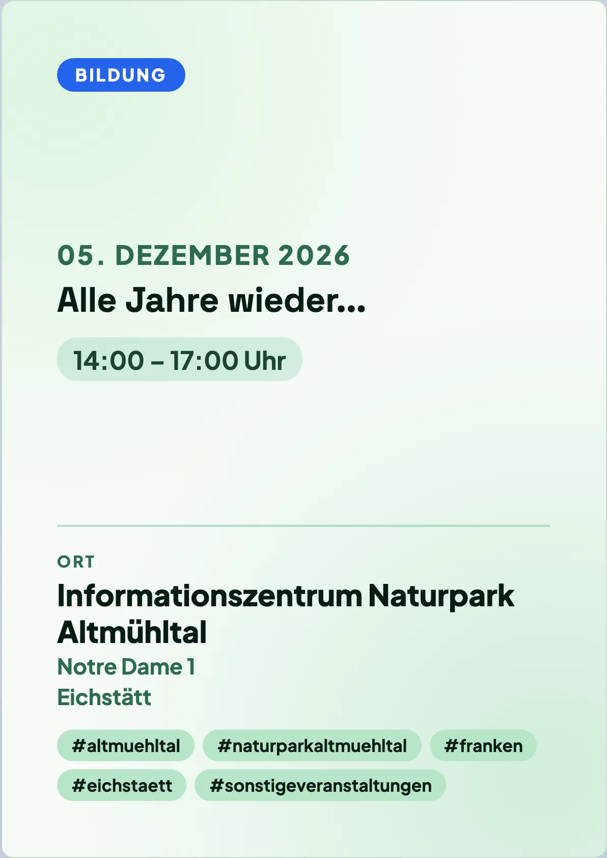 Veranstaltungsflyer