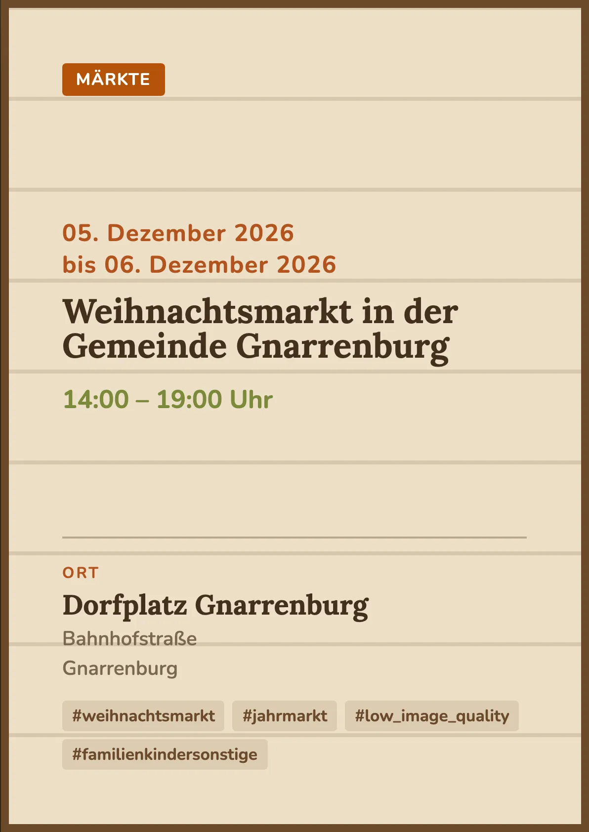 Veranstaltungsflyer