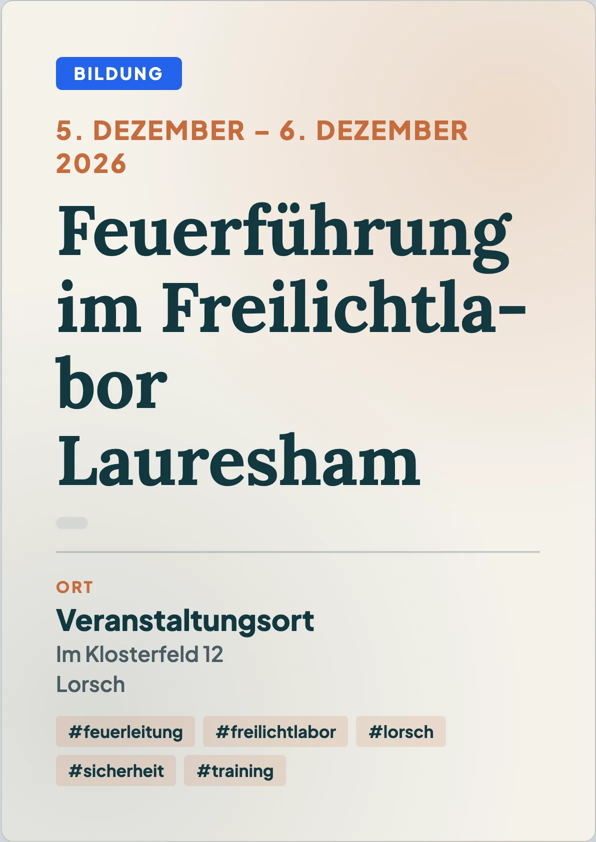 Veranstaltungsflyer