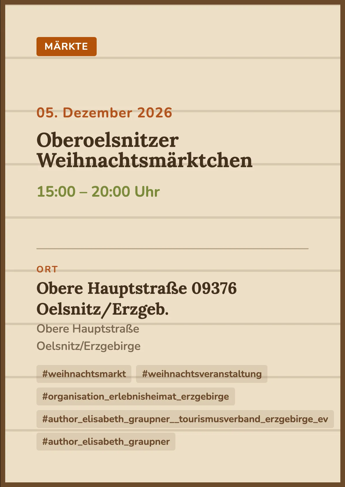 Veranstaltungsflyer