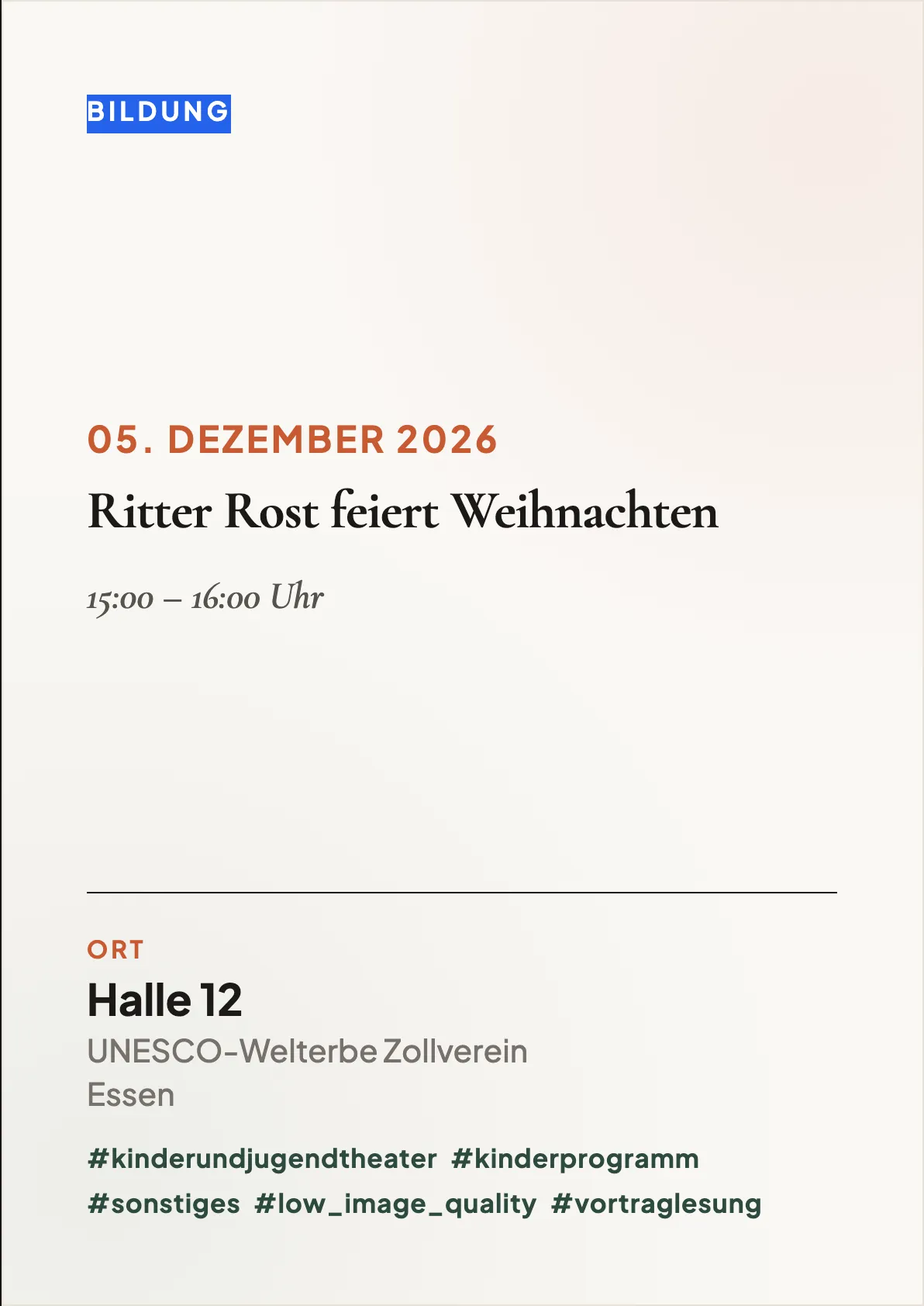 Veranstaltungsflyer