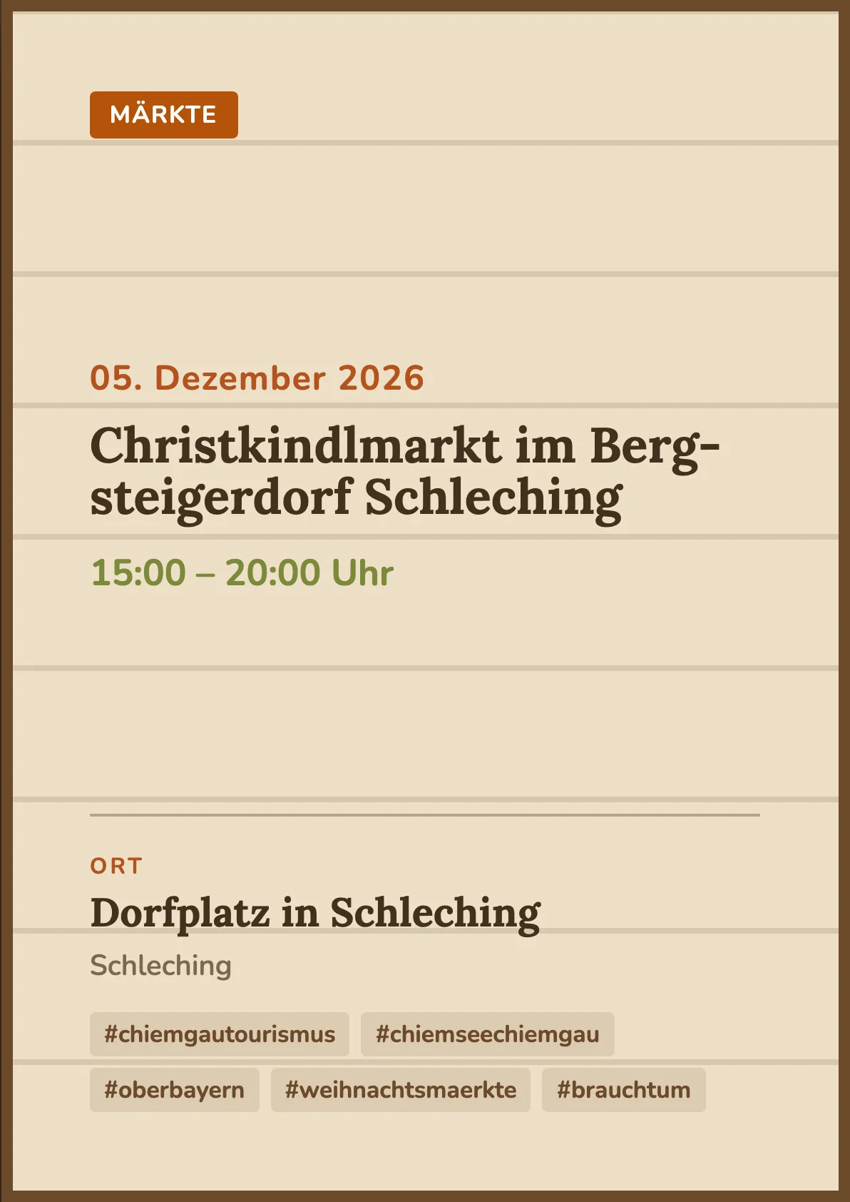 Veranstaltungsflyer