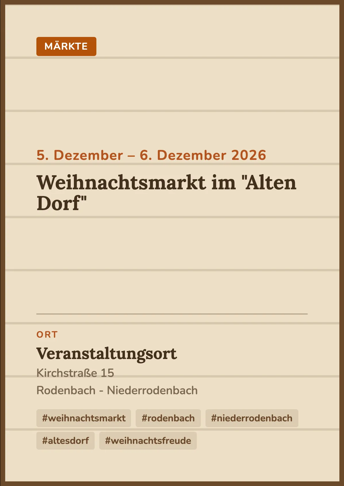 Veranstaltungsflyer
