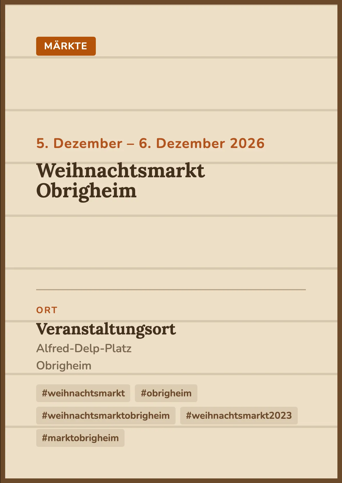 Veranstaltungsflyer