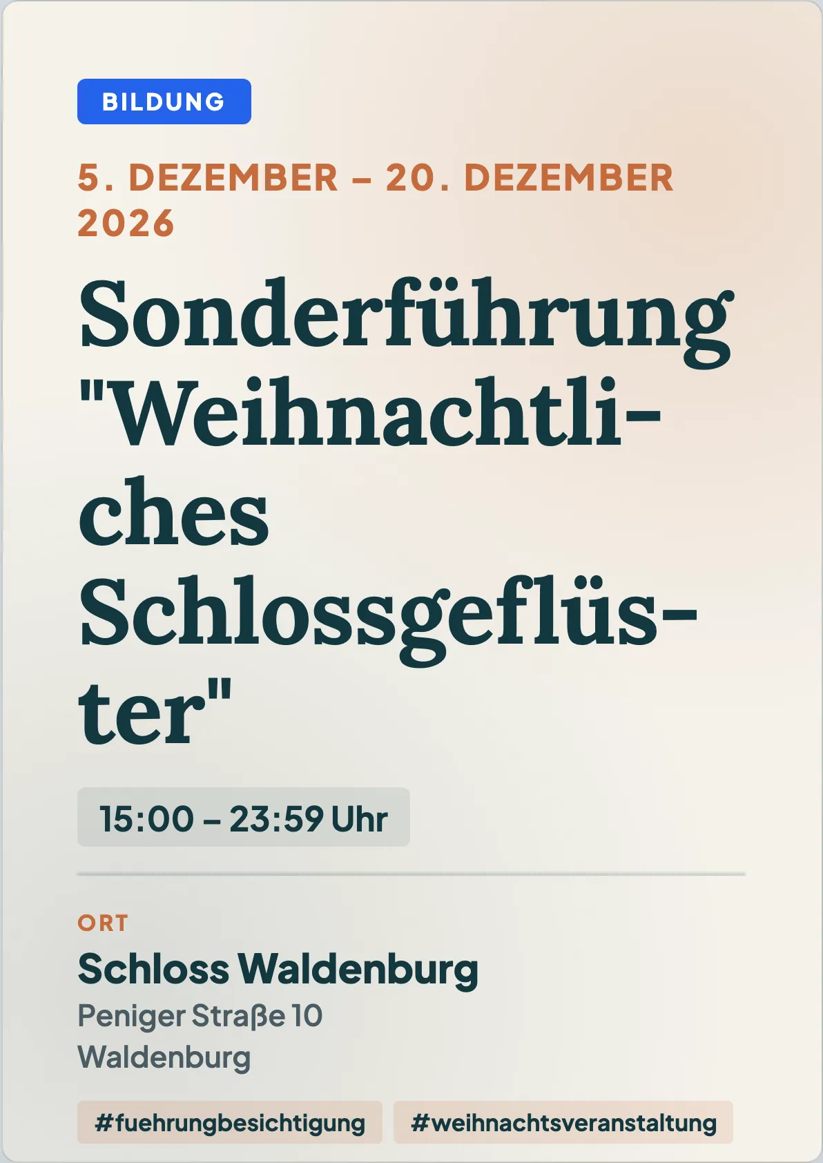 Veranstaltungsflyer