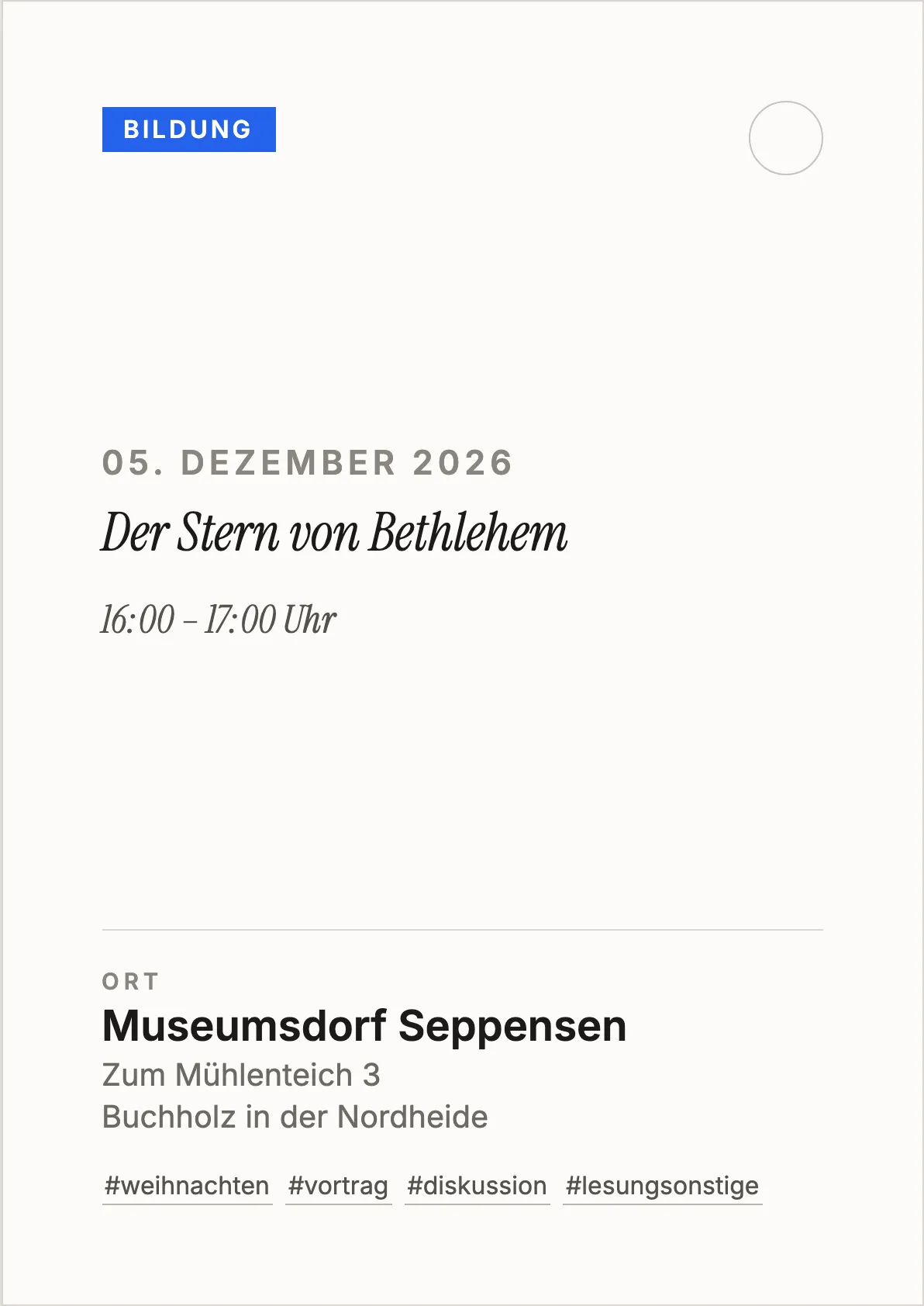 Veranstaltungsflyer
