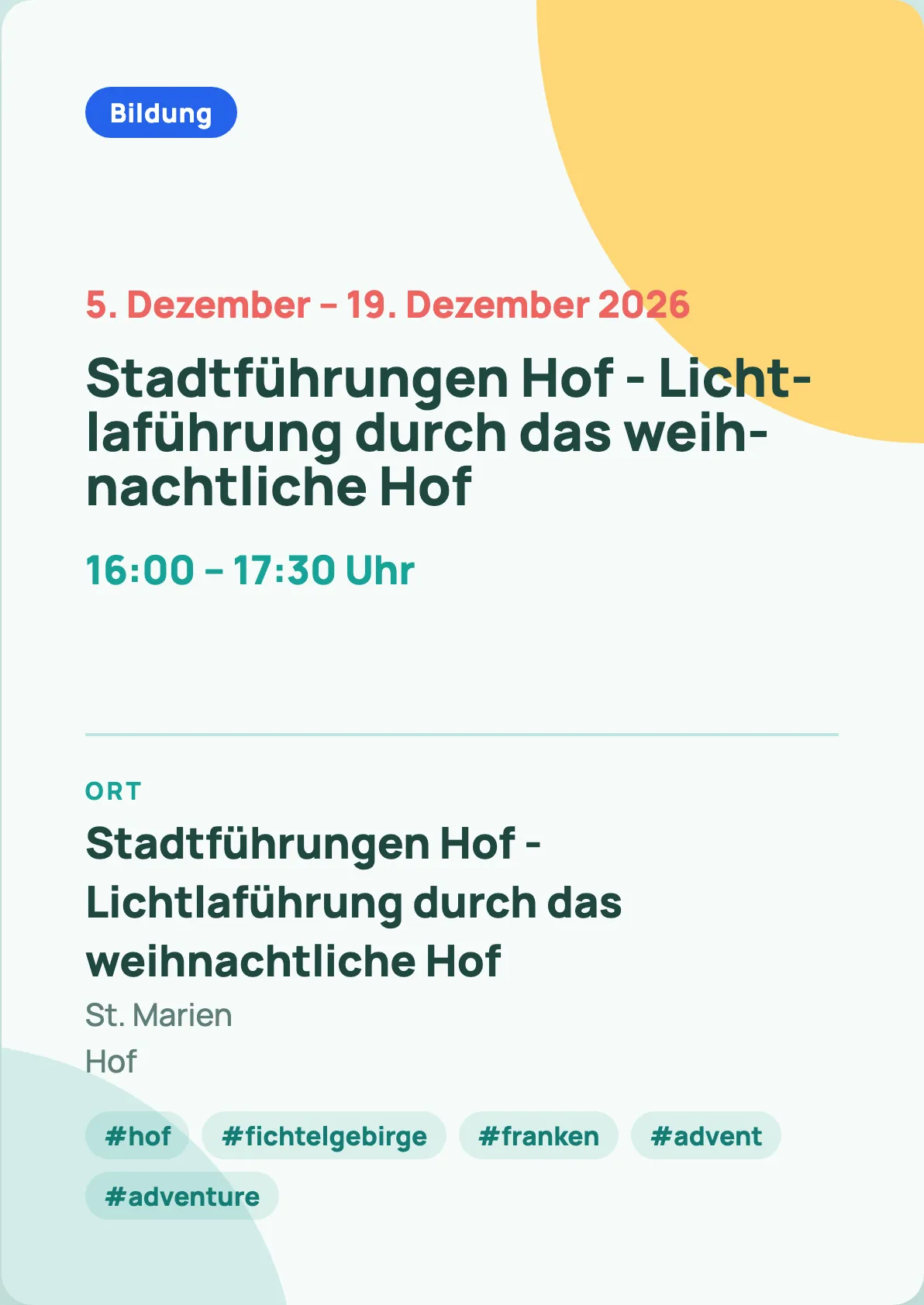 Veranstaltungsflyer