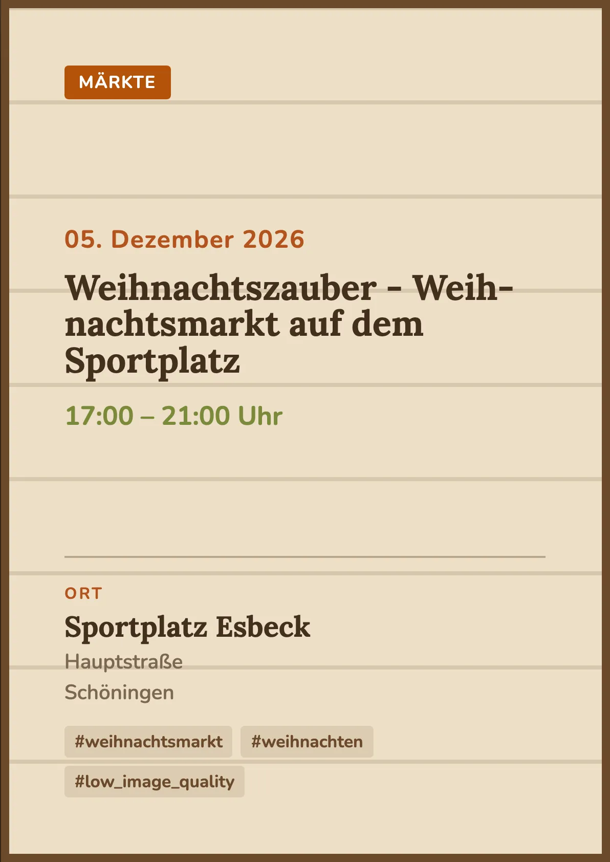 Veranstaltungsflyer