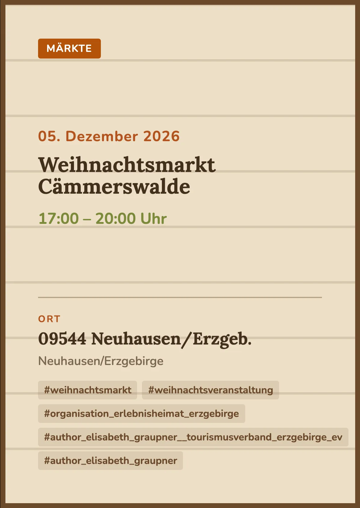 Veranstaltungsflyer