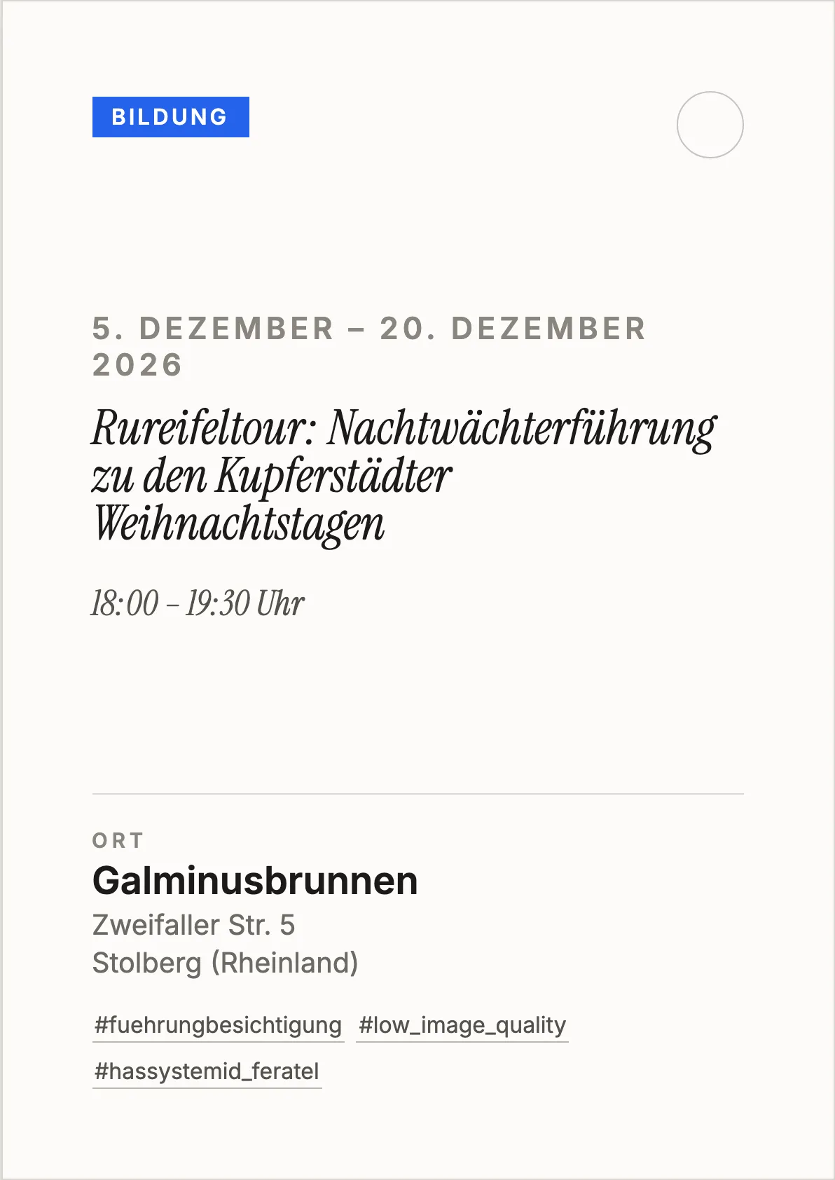 Veranstaltungsflyer