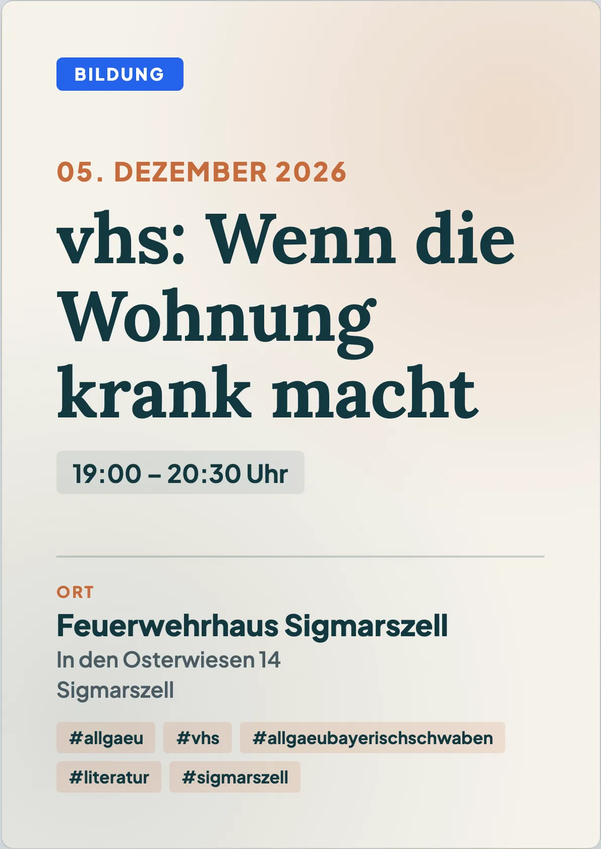 Veranstaltungsflyer