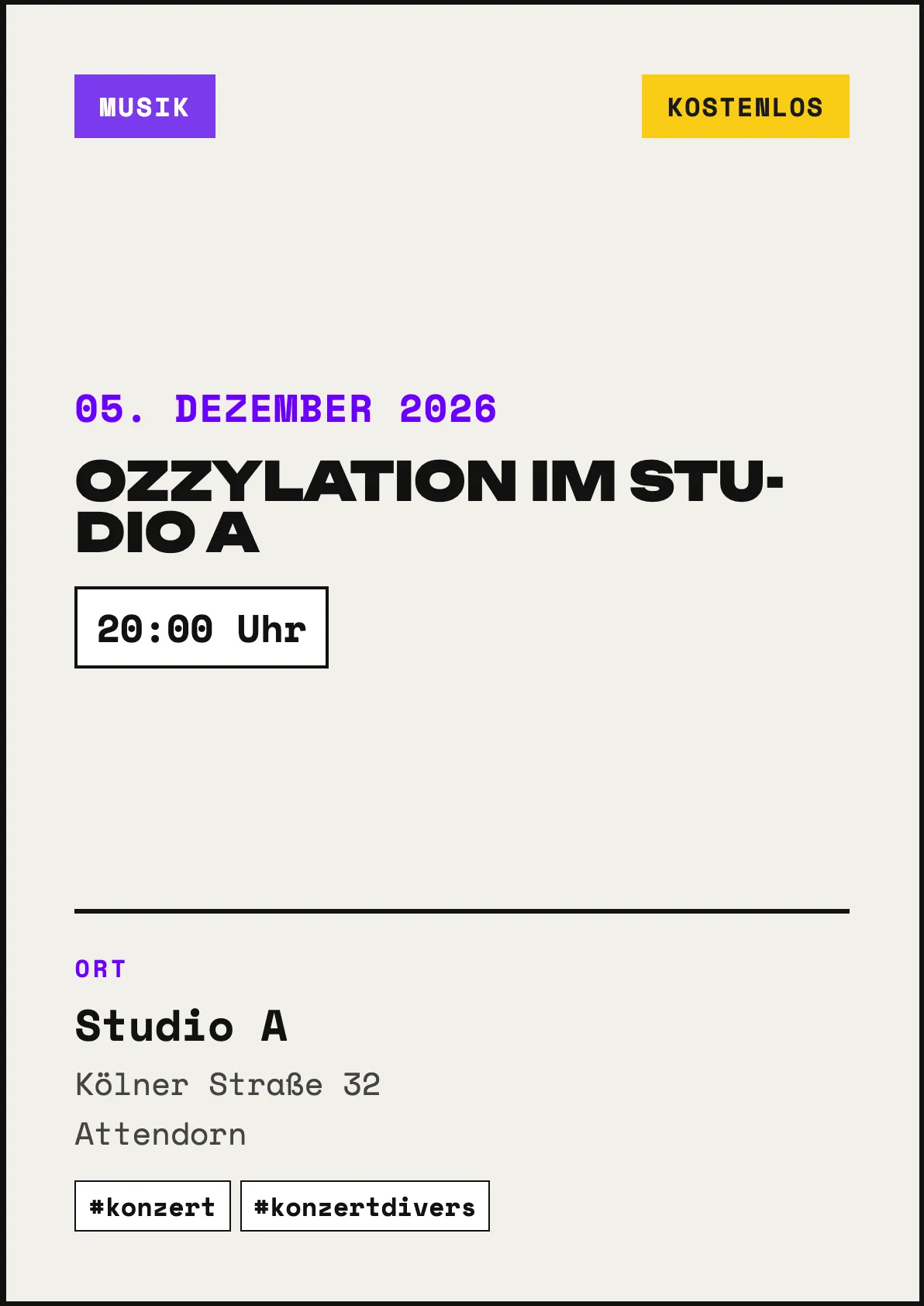 Veranstaltungsflyer
