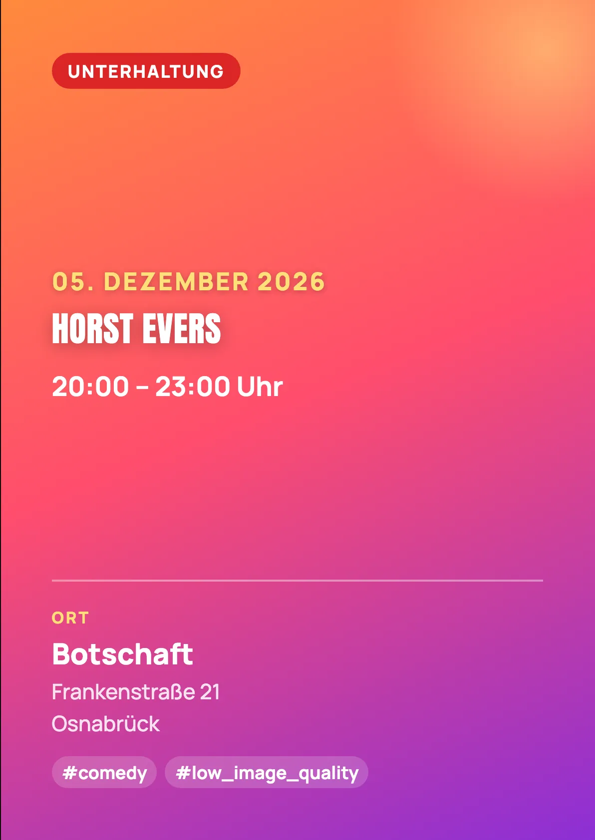 Veranstaltungsflyer
