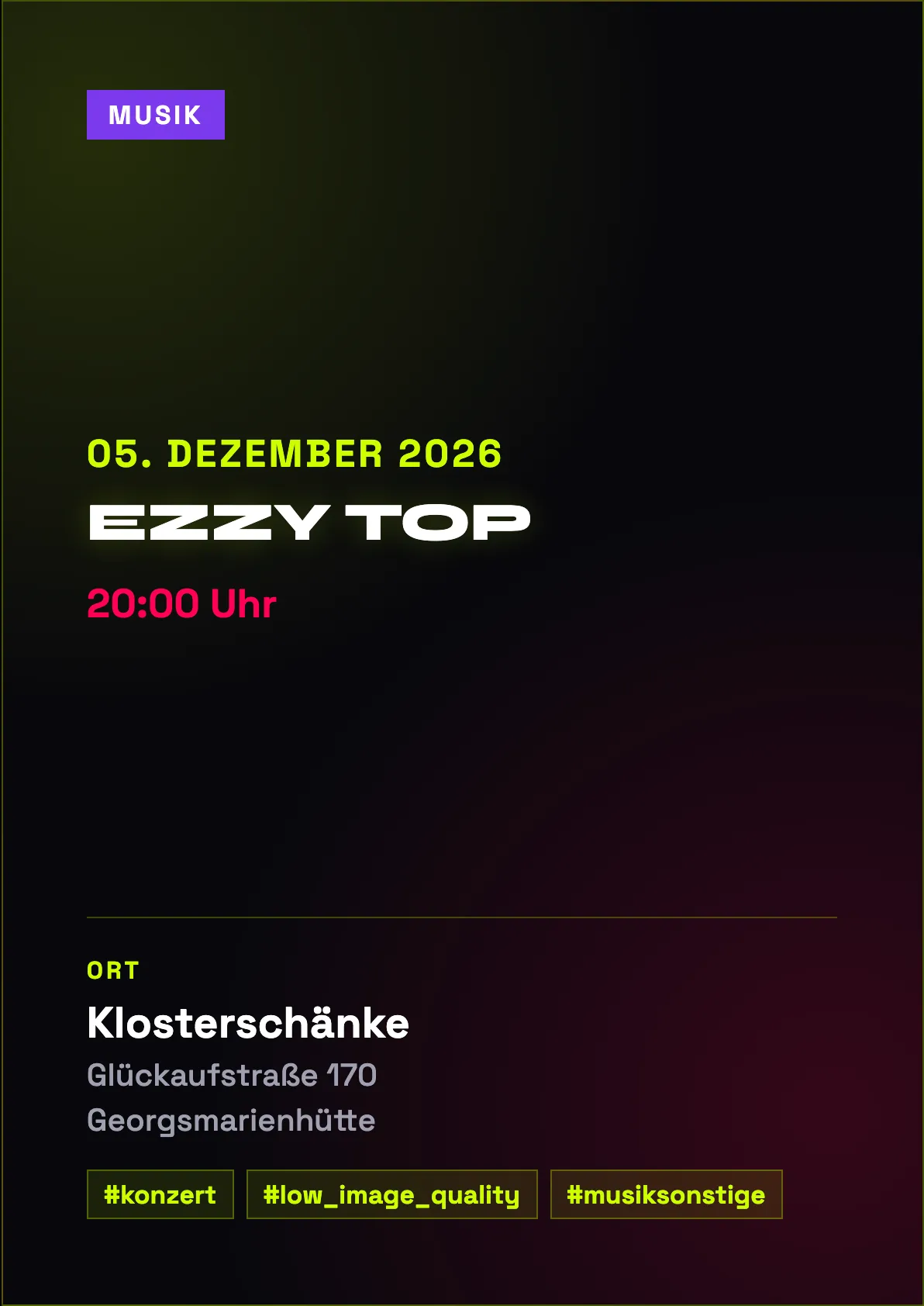 Veranstaltungsflyer