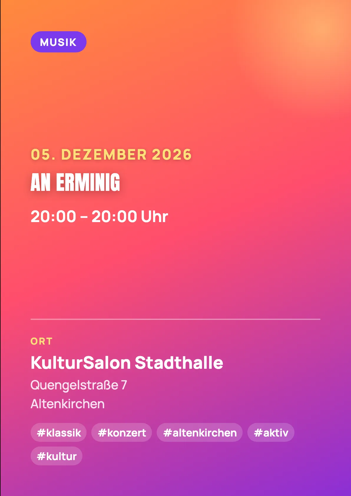 Veranstaltungsflyer