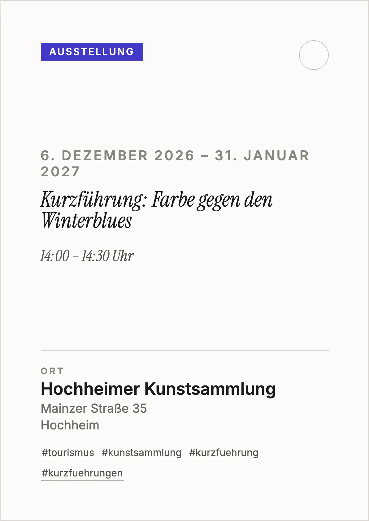 Veranstaltungsflyer