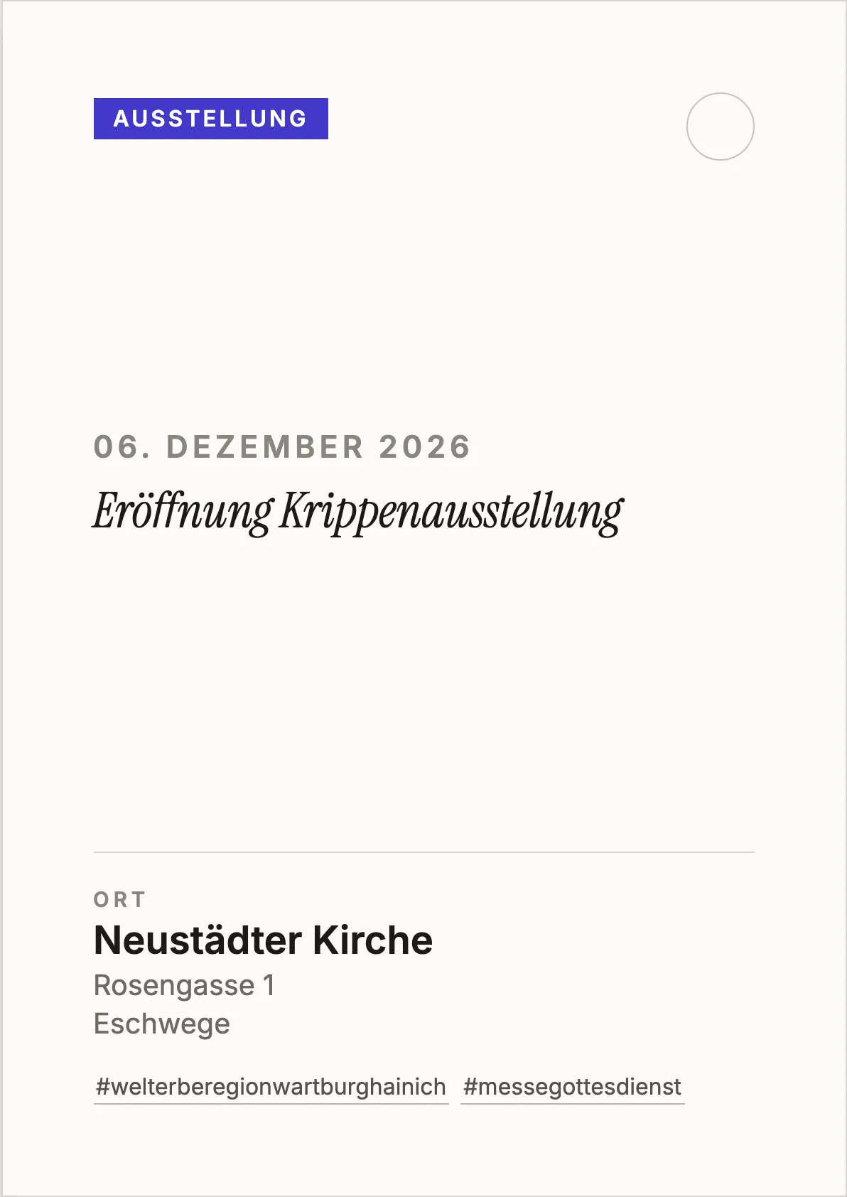 Veranstaltungsflyer