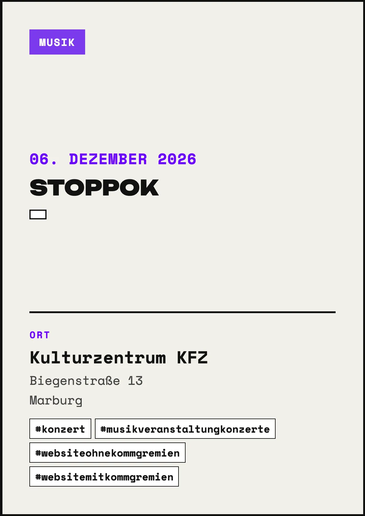 Veranstaltungsflyer