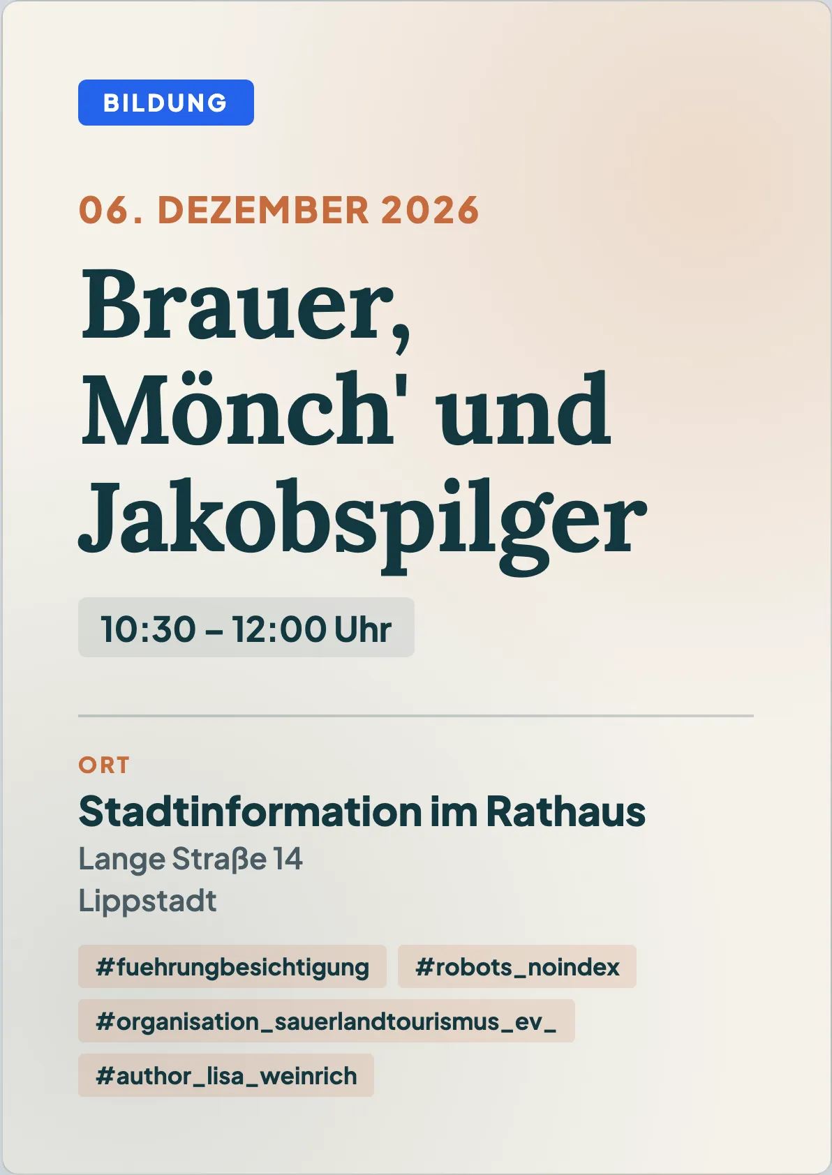 Veranstaltungsflyer