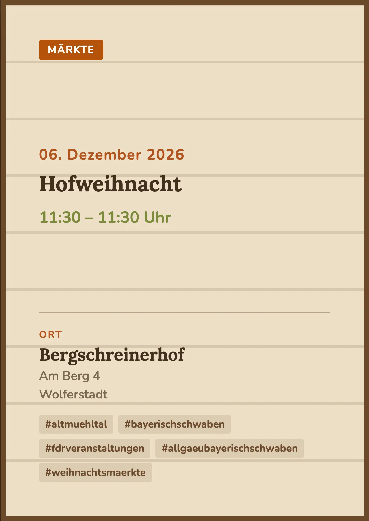 Veranstaltungsflyer