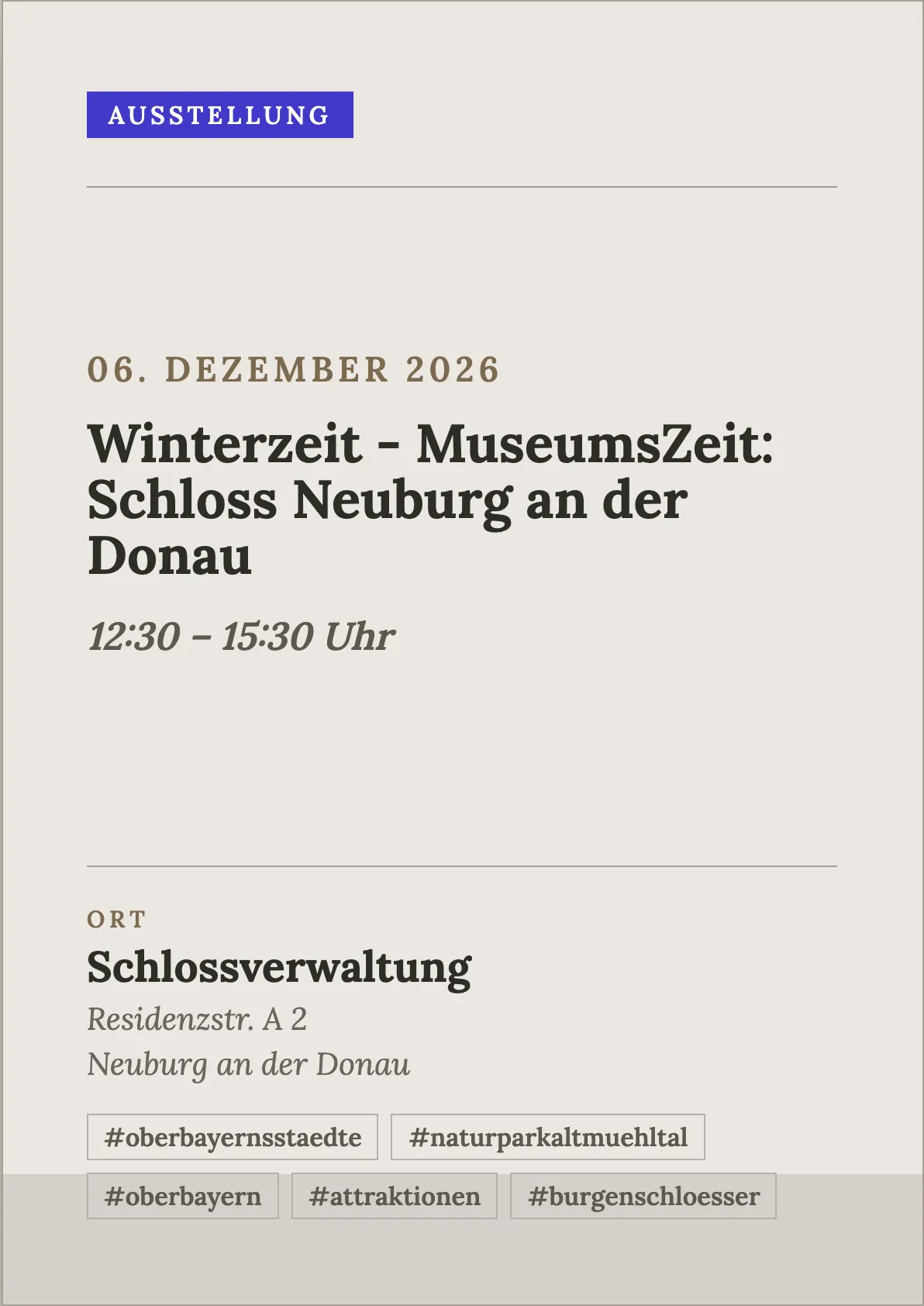 Veranstaltungsflyer