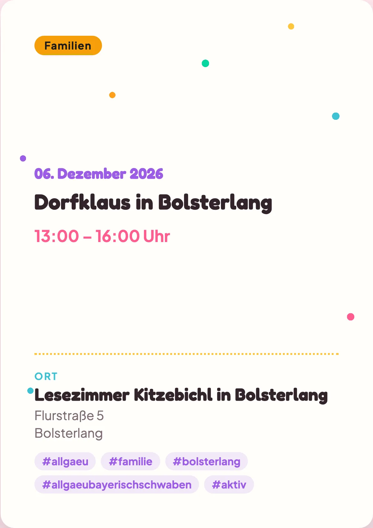 Veranstaltungsflyer