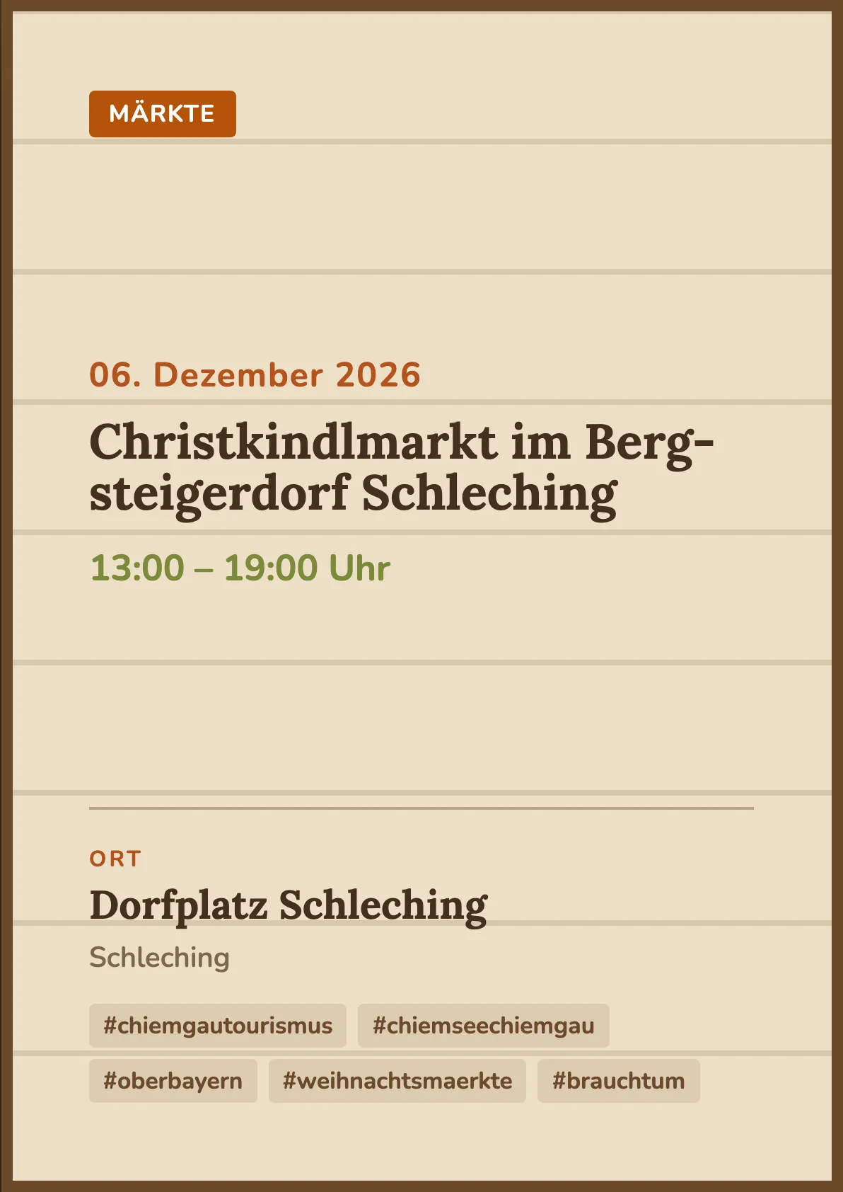 Veranstaltungsflyer