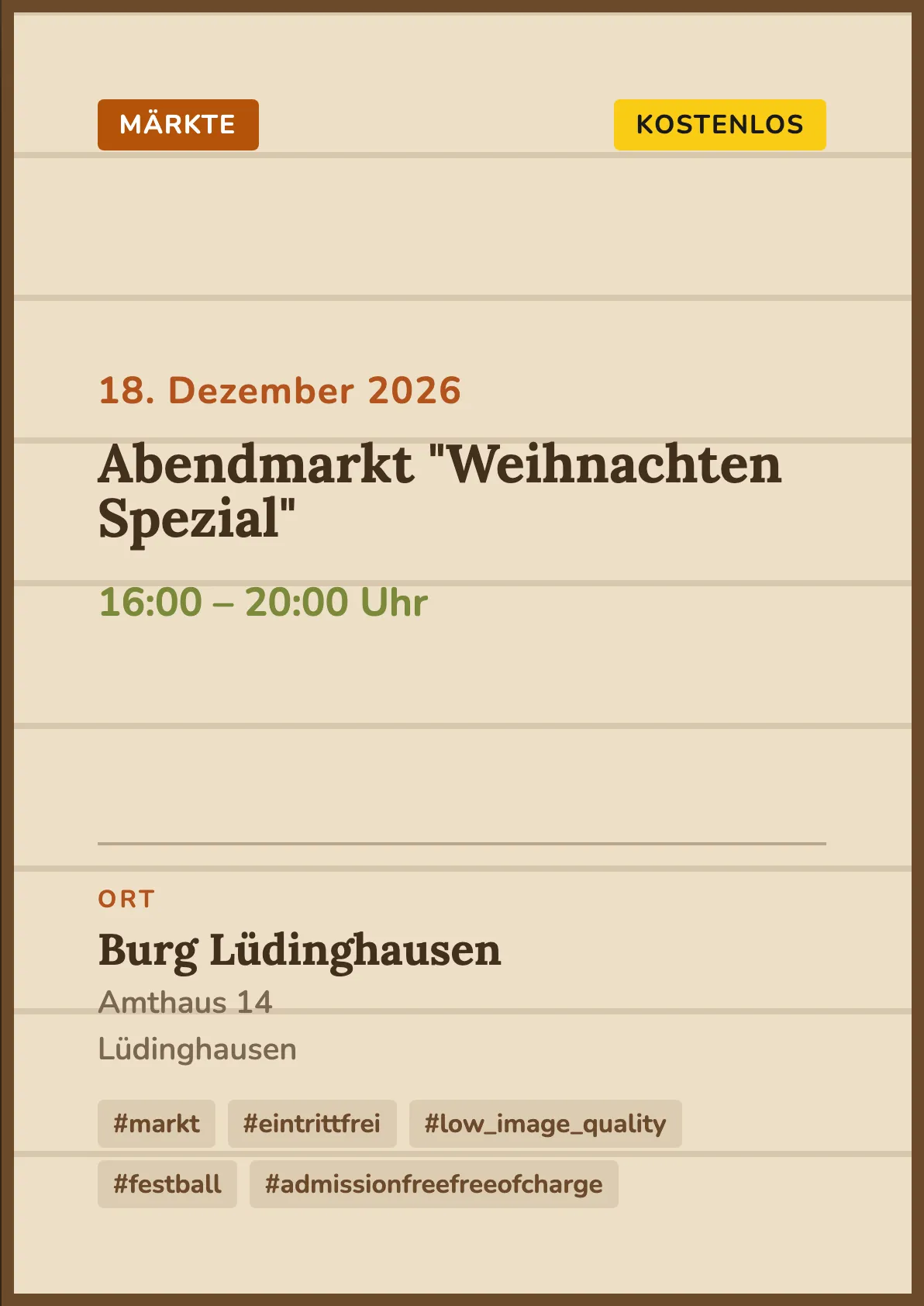 Veranstaltungsflyer