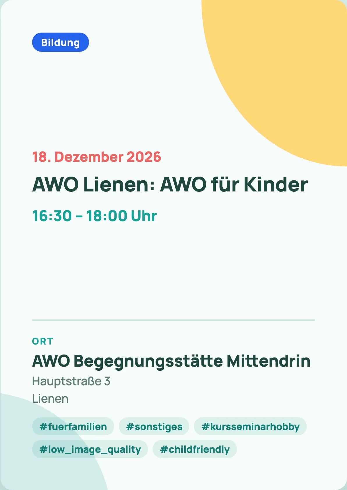 Veranstaltungsflyer