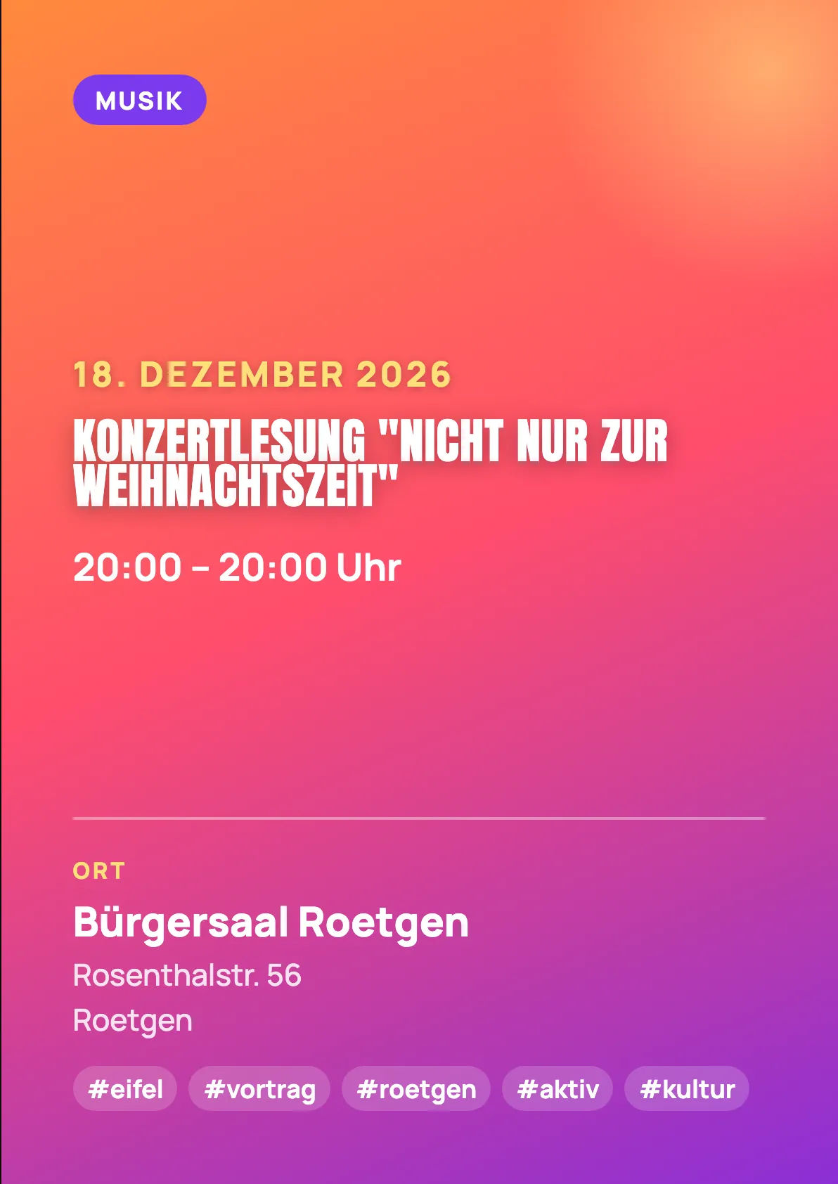 Veranstaltungsflyer