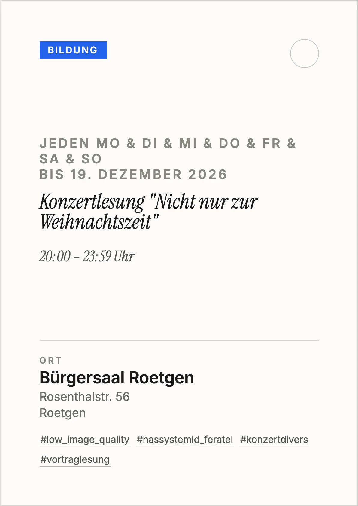 Veranstaltungsflyer
