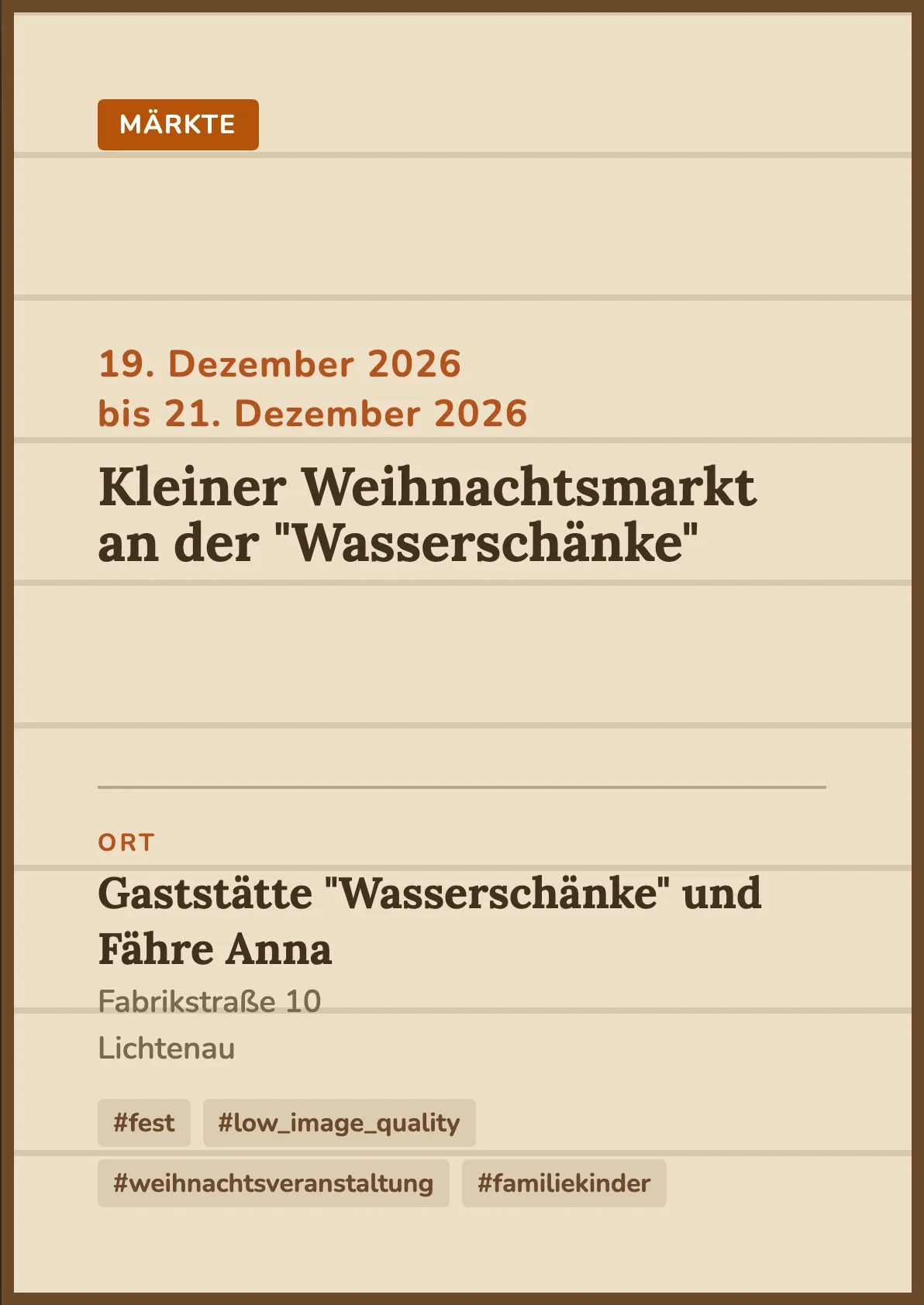 Veranstaltungsflyer