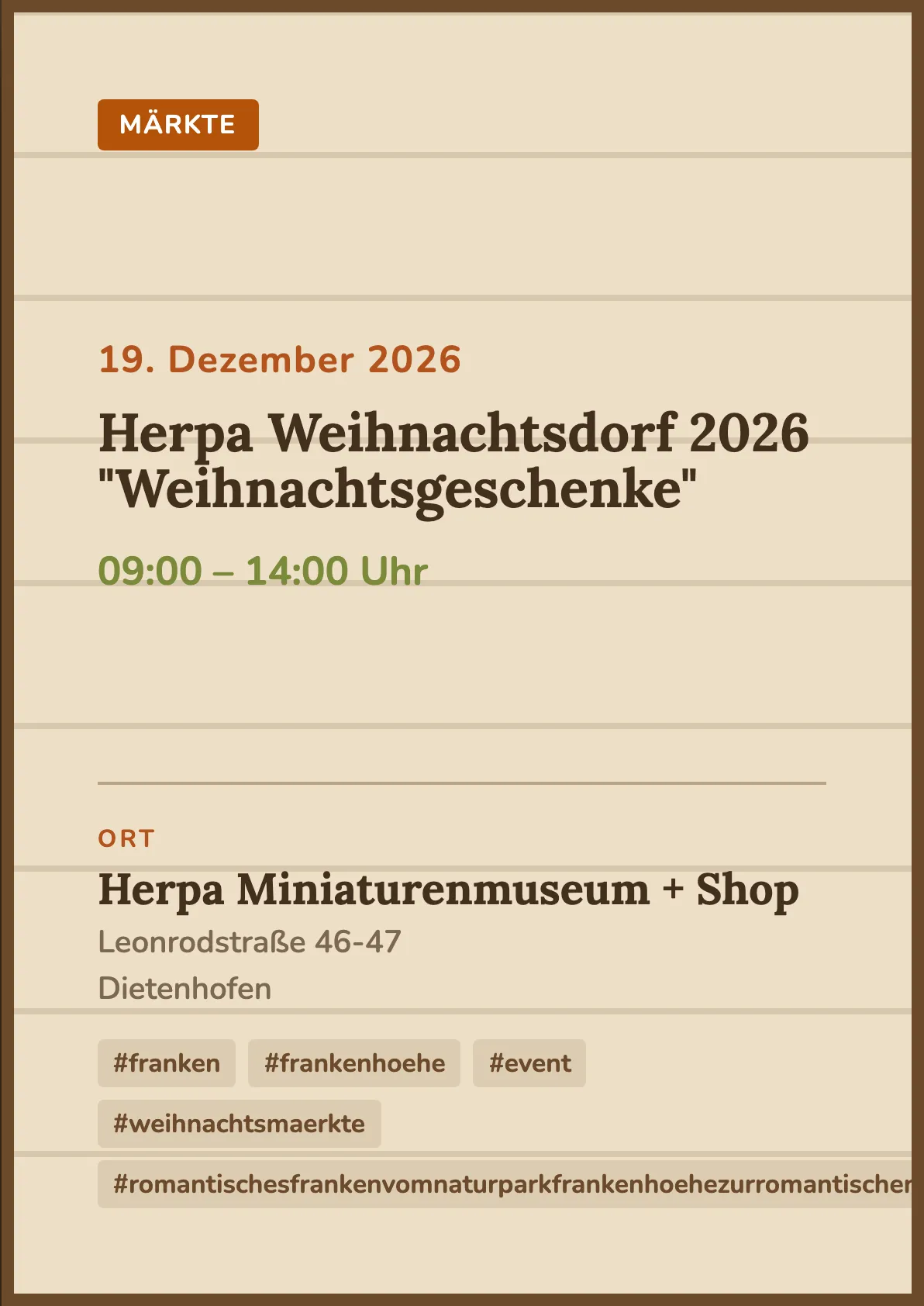 Veranstaltungsflyer