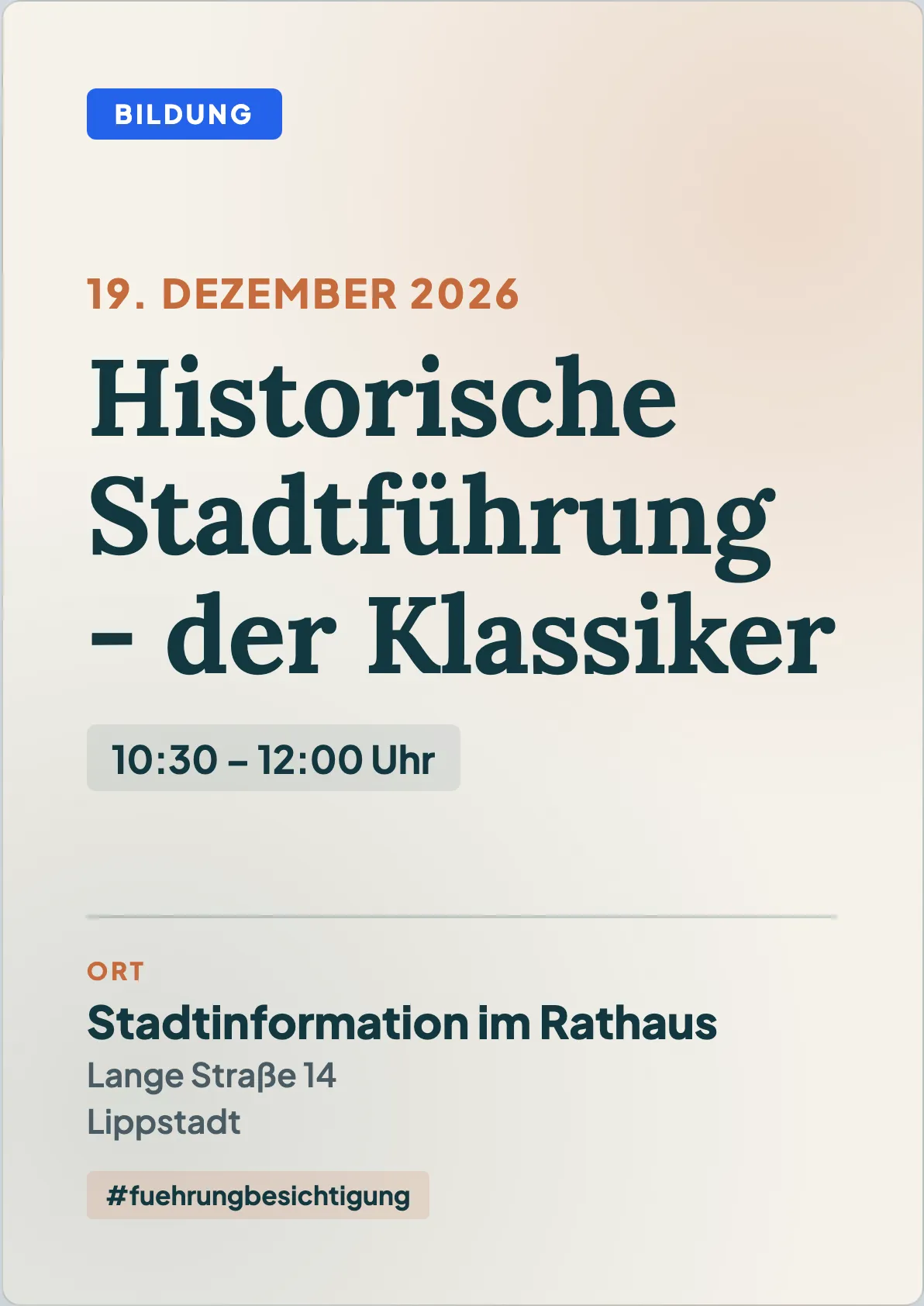 Veranstaltungsflyer