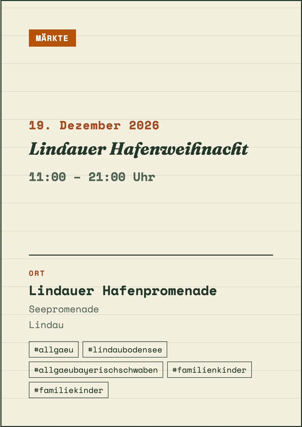 Veranstaltungsflyer