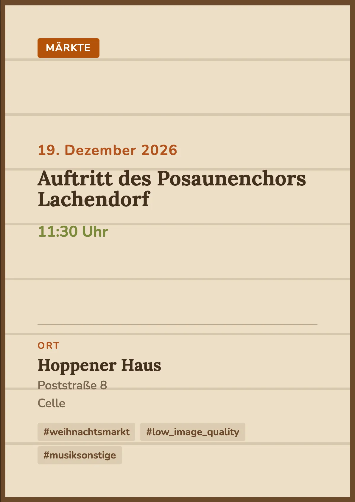 Veranstaltungsflyer