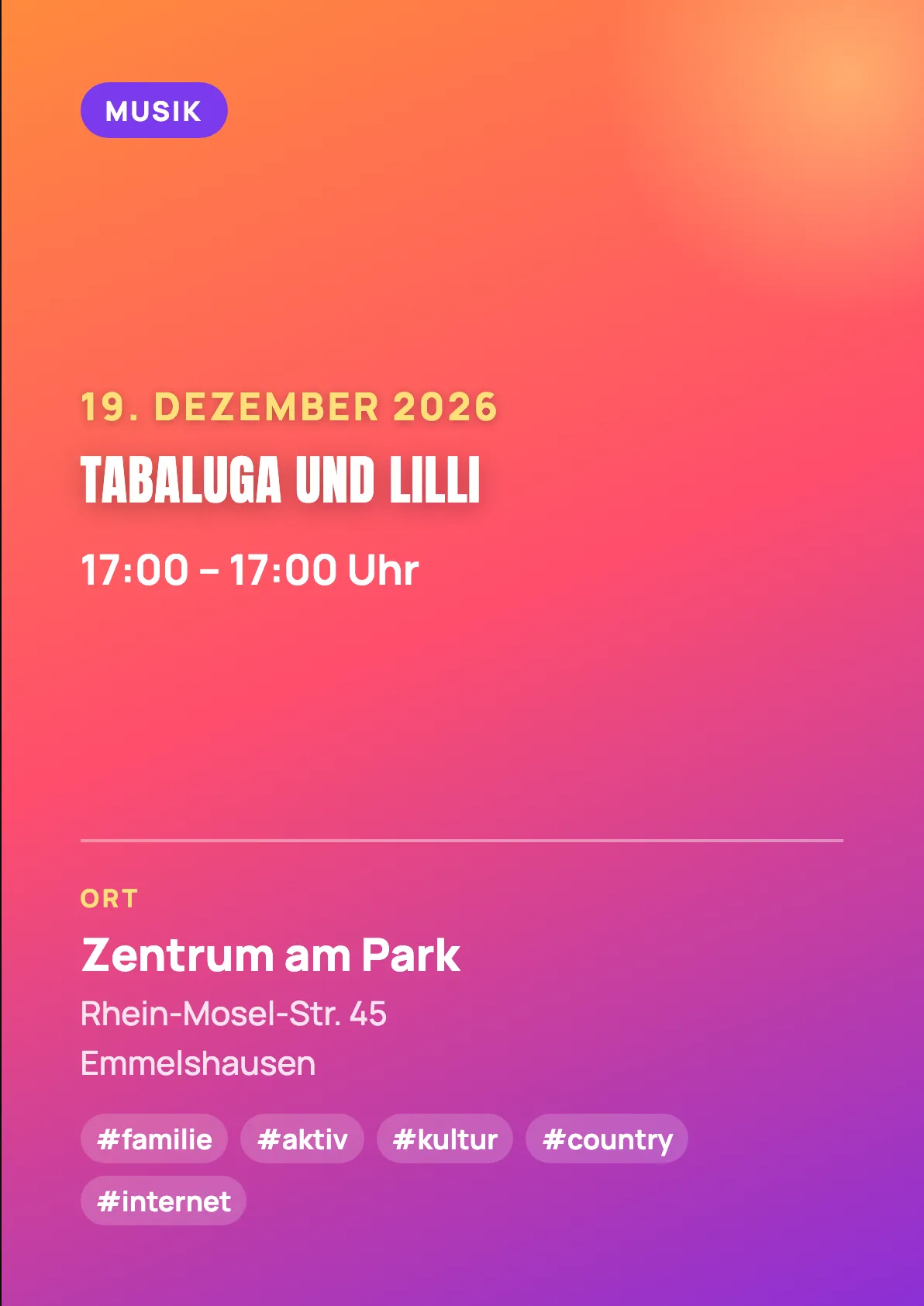 Veranstaltungsflyer