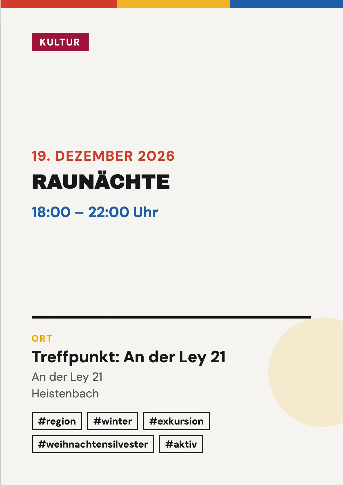 Veranstaltungsflyer