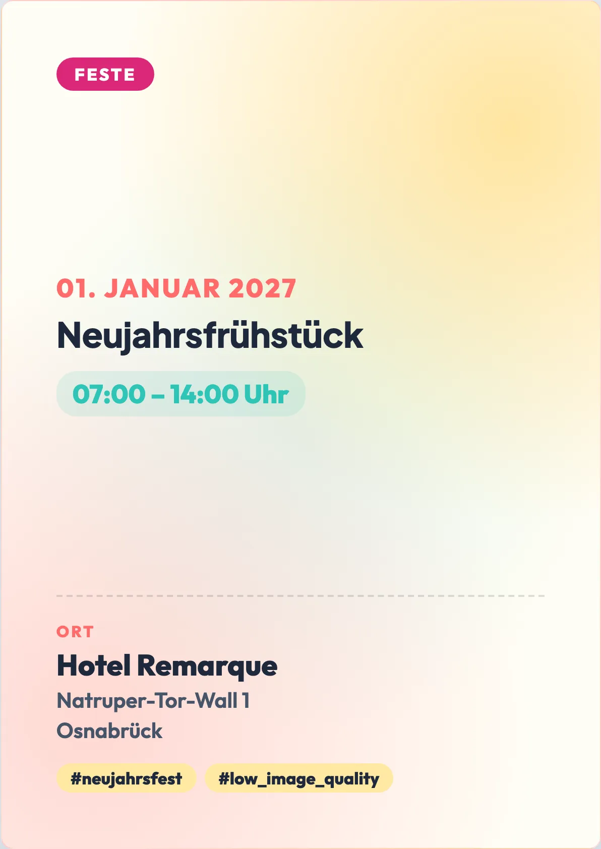 Veranstaltungsflyer
