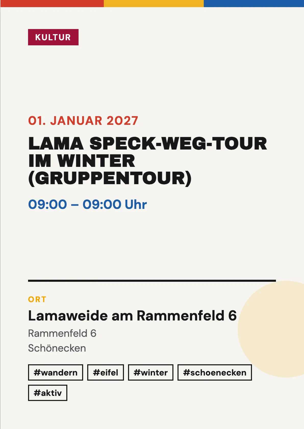 Veranstaltungsflyer