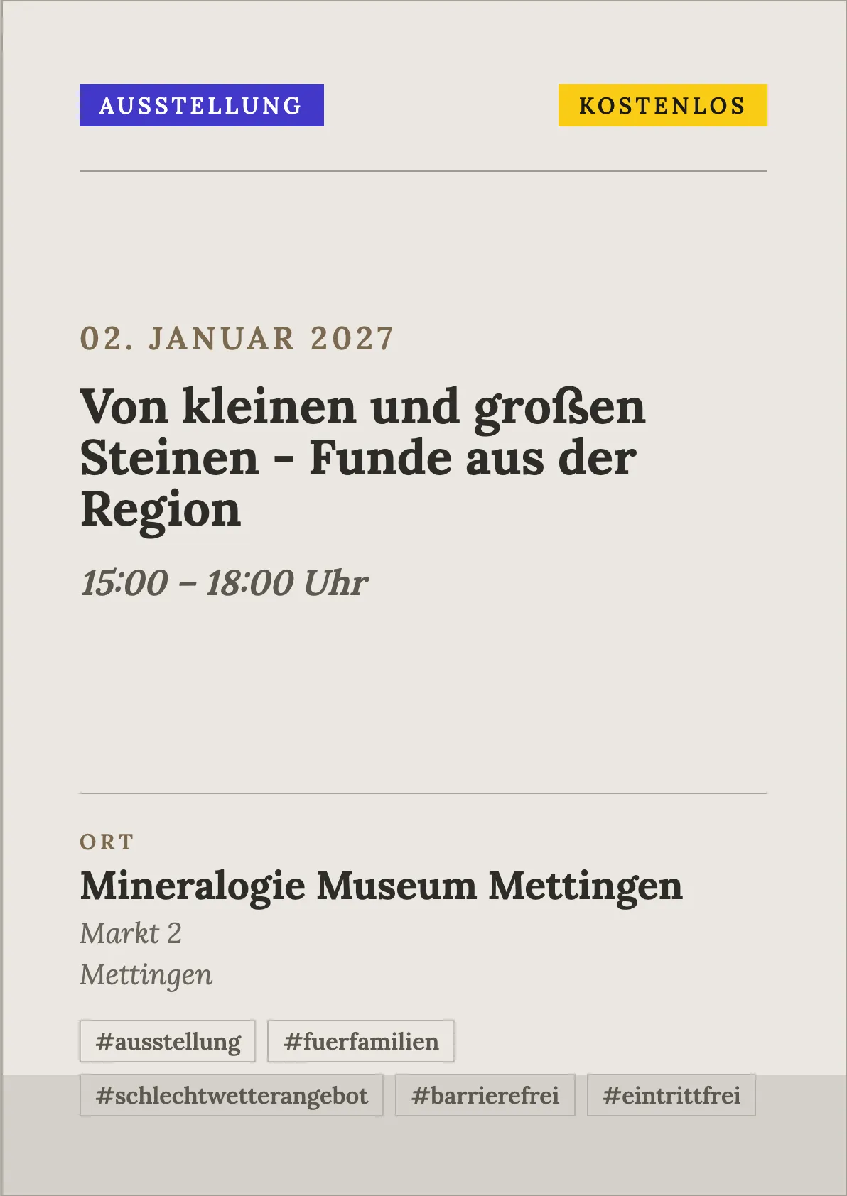 Veranstaltungsflyer