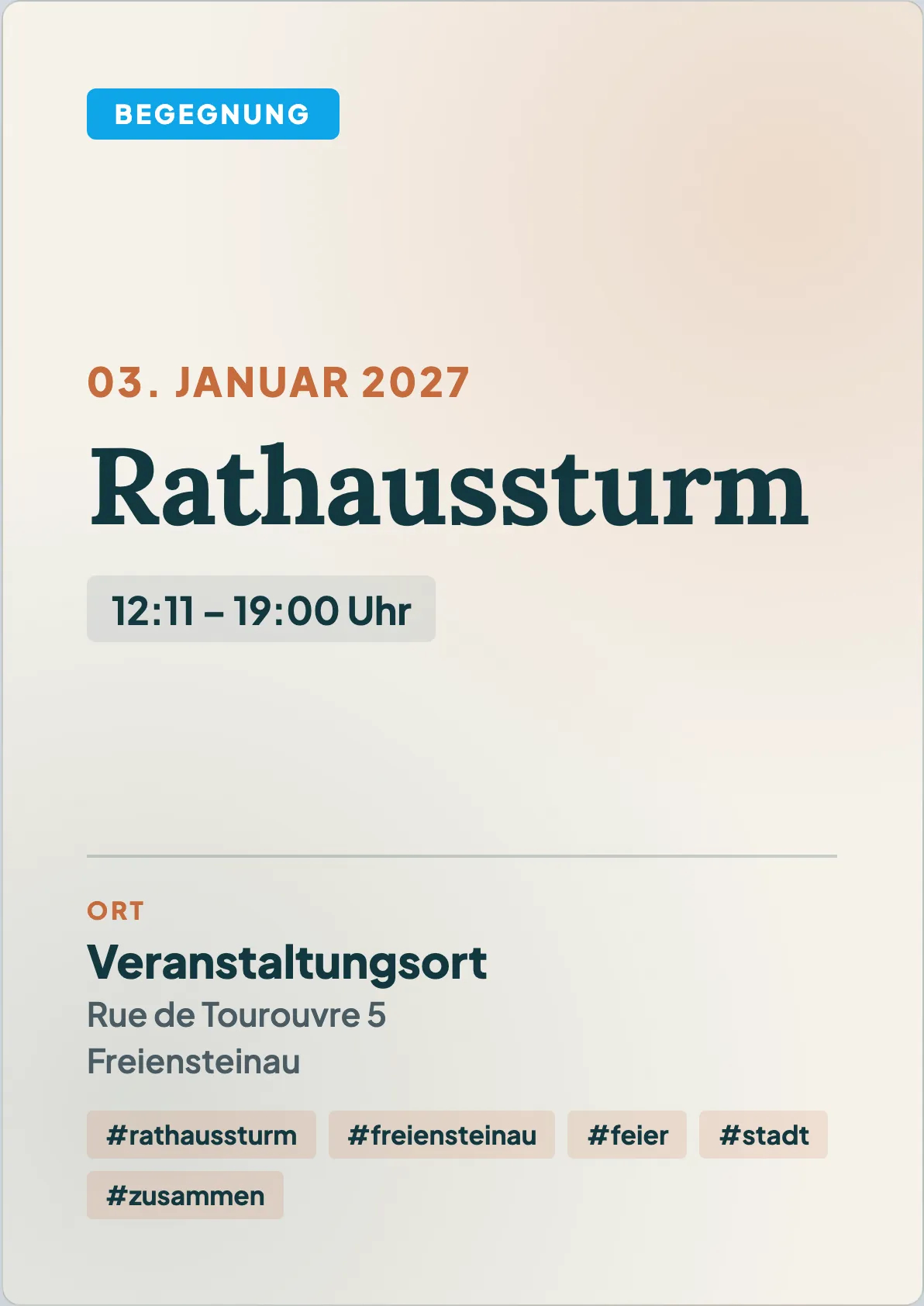Veranstaltungsflyer