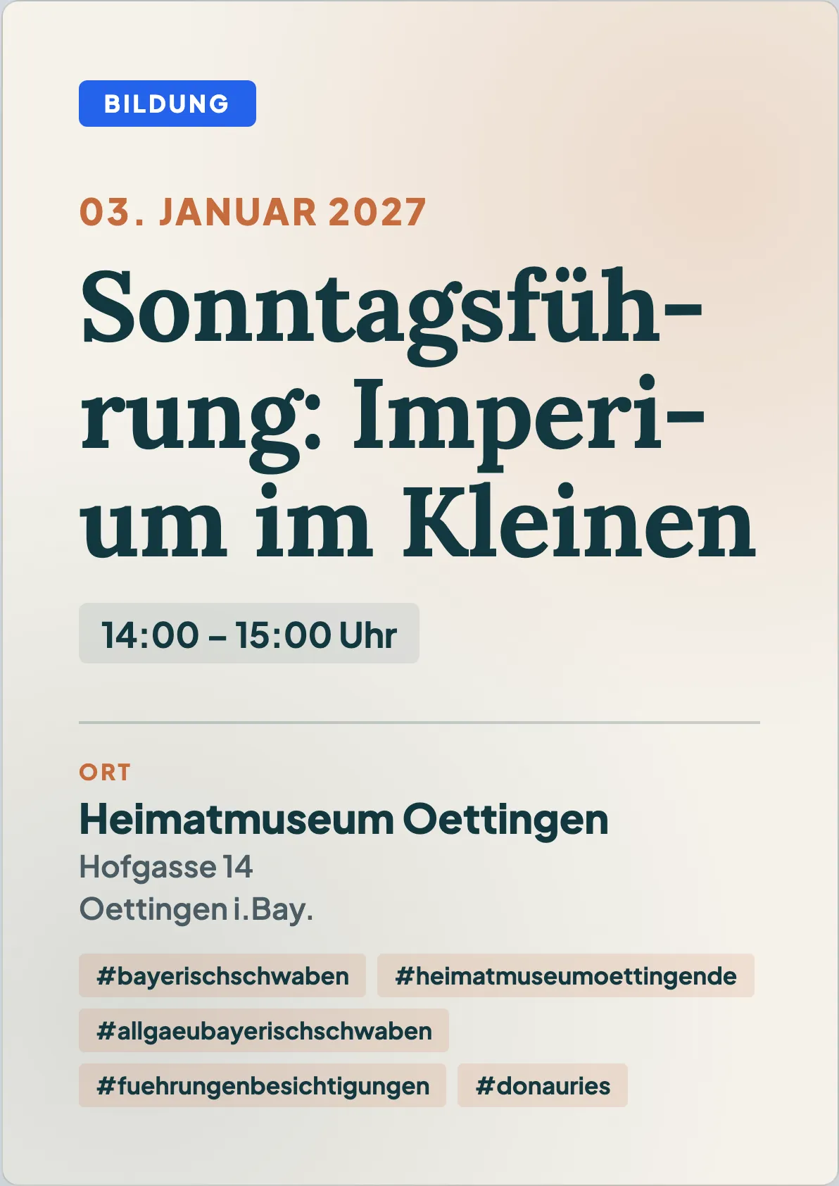 Veranstaltungsflyer