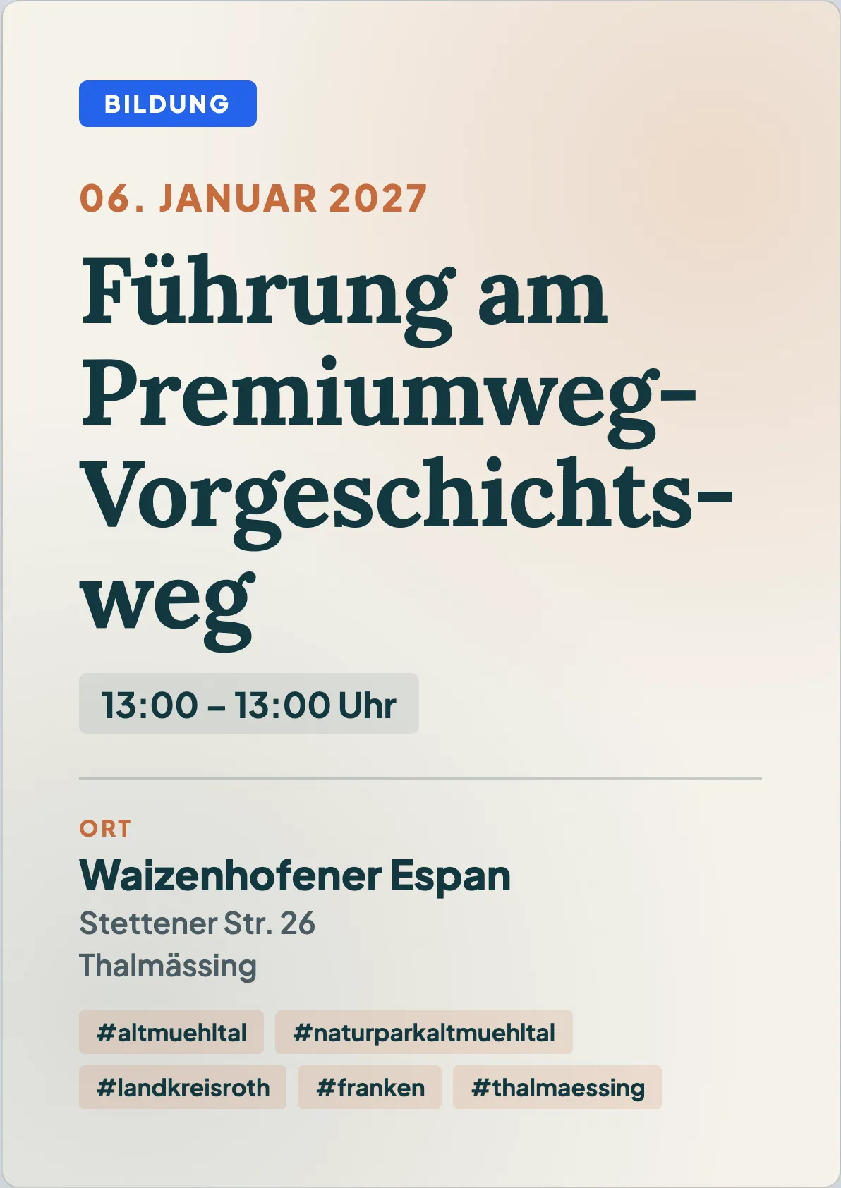 Veranstaltungsflyer