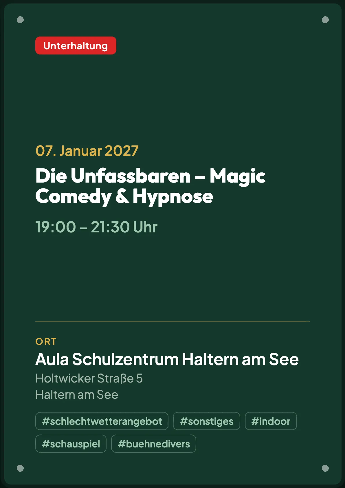 Veranstaltungsflyer