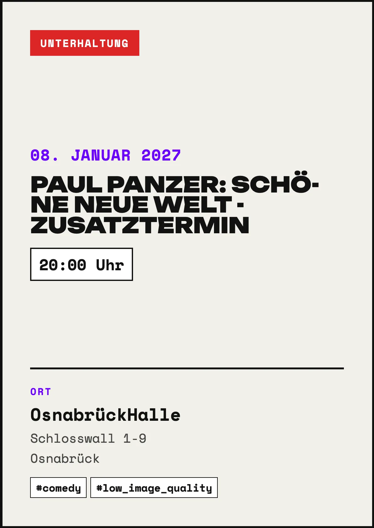 Veranstaltungsflyer